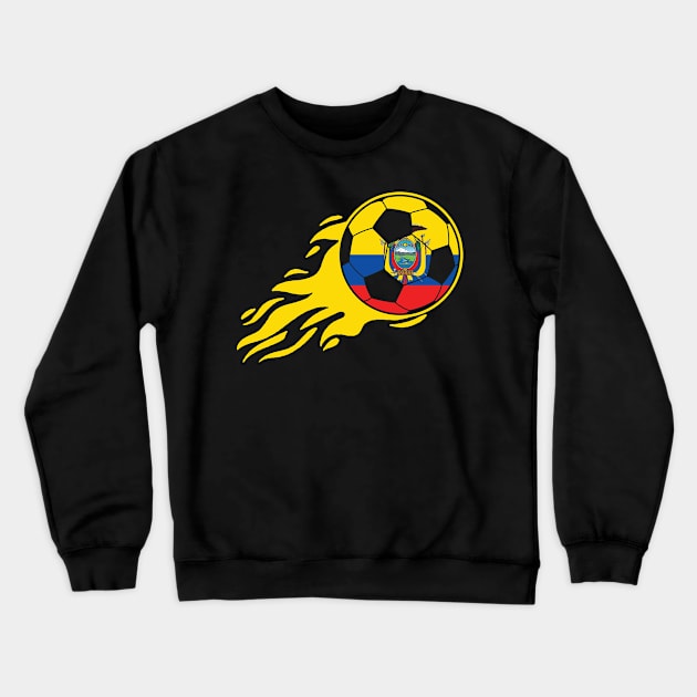 Soccer Ecuador Ecuadorian Flag Crewneck Sweatshirt by KAWAIITEE